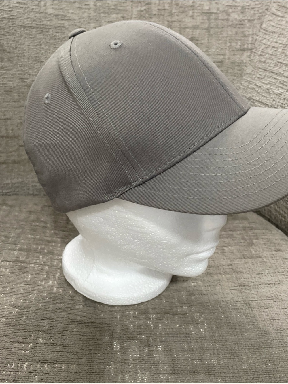 FLEXFIT Amazon Classic ORIGINAL 6-Panel Fitted Baseball Cap HAT S/M Grey - Picture 4 of 12